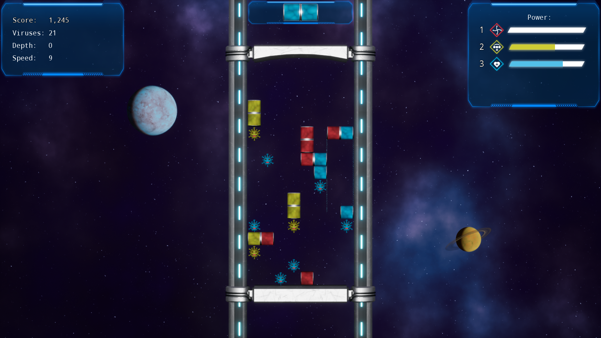 Virus Infinite gameplay screenshot with colorful viruses
